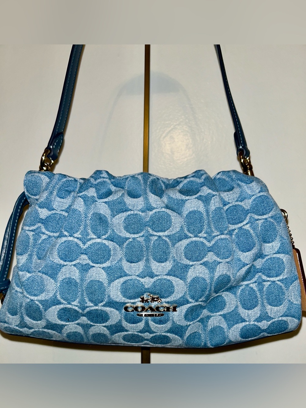 NWT! Coach Faye Shoulder Bag in Signature Denim.